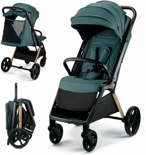 Kinderkraft LOOM Buggy – Grauer Reisebuggy bis 27 kg in grün von Kinderkraft