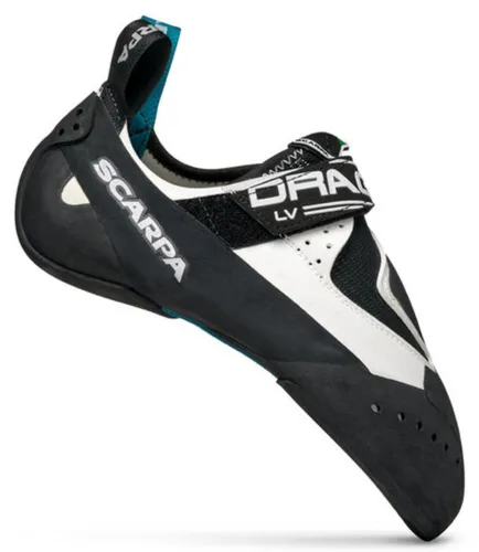 Scarpa Drago LV White (36,5) - Sensible Kletterschuhe für schmale Füße - Kletterschuhe für Sportklettern und Bouldern, bieten optimale Sensibilität und hervorragende Hooking-Eigenschaften dank ausgeprägter Gummifläche.