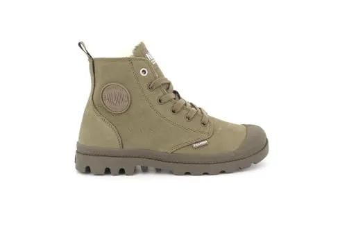 Palladium Damen Sneakers in Grün, Größe 39 EU - Damen-Sneaker aus weichem Nubuck, ideal für lässige Looks und hohen Tragekomfort.