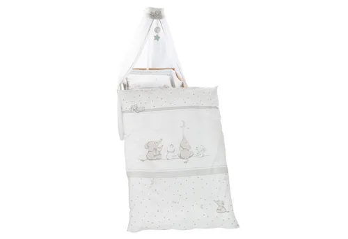 Roba Bett-Set 4-teilig Sternenzauber, grau - Bettdecken für Babys, hochwertiges 4-teiliges Set mit Sternendesign, ideal für süße Träume und gemütliche Nächte.
