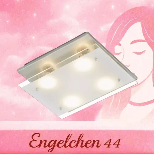 Flacke eckige LED Deckenlampe 33x30cm - Moderne 4-flammige LED Deckenleuchte in nickel matt, inkl. austauschbarer 4 x 3W LED-Leuchtmittel, 1000 Lumen Lichtstrom und 25.000 Stunden Lebensdauer – ideal für stilvolle Beleuchtung in jedem Raum.