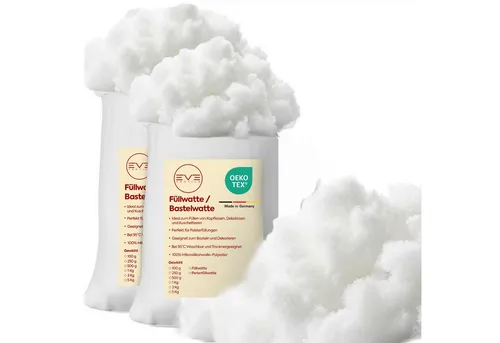 Eve Textile GmbH Kissenfüllung Füllwatte Weich Polyester Füllung Kissen Kuscheltiere DIY-Projekte, Perlenfüllwatte Formstabil Waschbar & Hypoallergen Trocknergeeignet