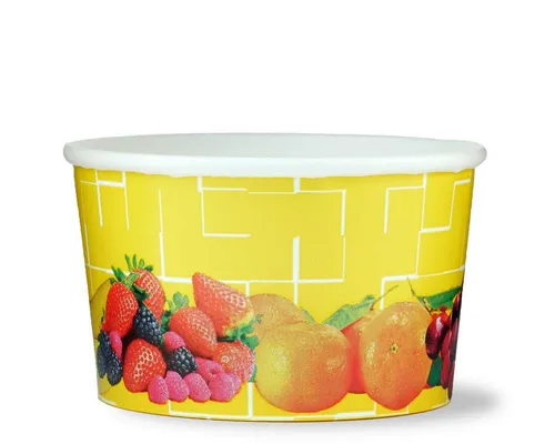 OCTOPUS Eisbecher 200x 260ml - 200x hochwertige Eis-Pappbecher mit 260ml Füllvolumen, aus stabiler Pappe, ideal für Eis, Früchte und Desserts. 100% recyclebar, lebensmittelecht und perfekt für Partys und Events.