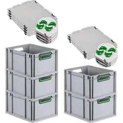 SparSet 5x Eurobox NextGen Color mit Auflagedeckel von Proregal