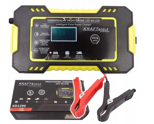 KFZ Ladegerät 12V 6A Automatik Batterie AGM Reparatur Mikroprozessor LCD