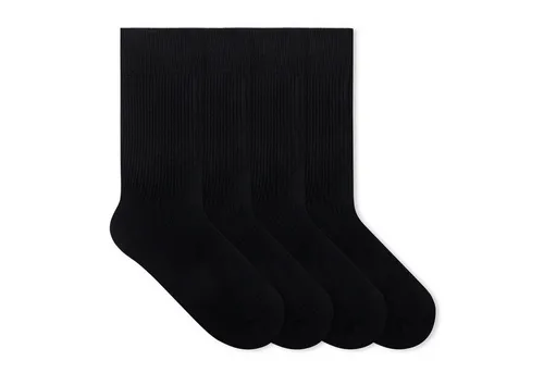 von Jungfeld Socken Fine Ribbed Bio-Baumwolle 35-46 Unisex 2 Paar (2-Paar, 2 Paar) verstärkte Ferse & Spitze