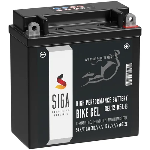 SIGA YB5L-B Motorrad Gel Batterie 12V 5Ah 110A Roller 50512 CB5L-B GEL12-B5L-B