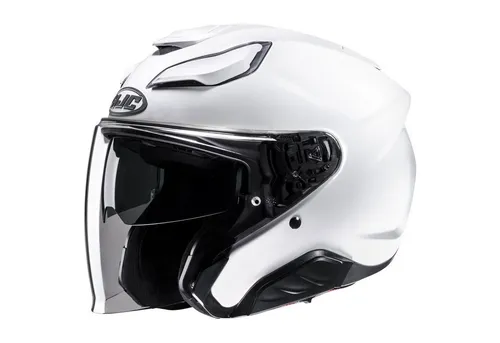 HJC Jet-Motorradhelm F31 Perlweiss XS - Motorradhelm mit leichtem Glasfaserverbundstoff und herausragendem Komfort. Ausgestattet mit fortschrittlichem Belüftungssystem und 99 % UV-Schutz für sicheres Fahren.