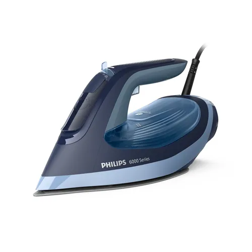 Philips Dampfbügeleisen DST6120/20 – High-End 6000 Series - Das Philips Dampfbügeleisen DST6120/20 mit 2600 W und 190 g Dampfstoß sorgt für müheloses Glätten. OptimalTEMP-Technologie ermöglicht sicheres Bügeln ohne Brandflecken. Mit 4 Dampfeinstellungen und 300 ml Wassertank für längeren Einsatz.