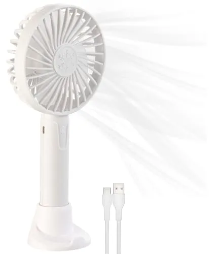 PEARL Ventilator tragbar: 3in1-Hand- & Tisch-Ventilator mit Handy-Halterung, Akku- & USB-Betrieb (Taschen, Pocket, Smartphone)