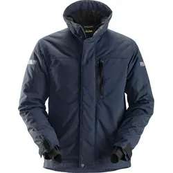 Snickers Arbeitsjacke gefüttert marineblau Gr. M - Strapazierfähige, wasserabweisende Arbeitsjacke mit 3D-Netzinnenfutter für optimales Trageklima. Ideal für kühle Arbeitsbedingungen und maximale Bewegungsfreiheit dank ergonomischer Passform.