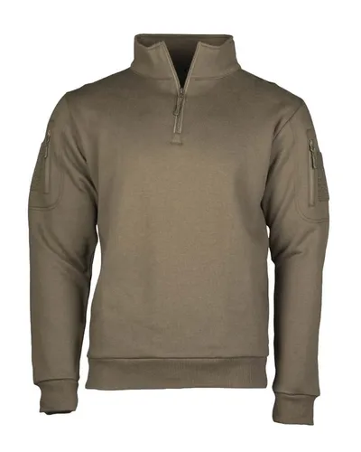 Tactical Sweat-Shirt m.Zipper Ranger Green - Langarmshirt für Outdoor- und Military-Aktivitäten, ideal für Camping und Abenteuer, in Größe S erhältlich.