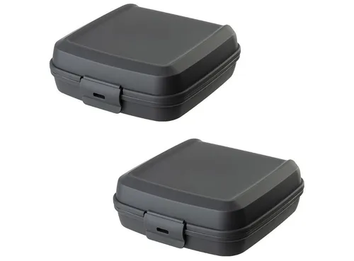 Engelland Lunchbox Brotdose mit Klickverschluss, Kunststoff (BPA-frei), (Vorteils-Set, 2-tlg., Ideal für Schule, Kindergarten und Arbeit), BPA frei, robuster Kunststoff, spülmaschinengeeignet