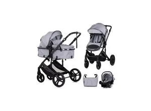 Chipolino Kinderwagen 3 in 1 Amore mit Zubehör - Der vielseitige Chipolino Kinderwagen 3 in 1 Amore bietet eine Babywanne, Babyschale und Wickeltasche. Ideal für unterwegs und bis 22 kg belastbar, sorgt er für Komfort und Sicherheit.