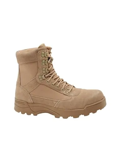 Tactical Swat Boots camel, 48 - Wanderschuhe mit gepolstertem Schaftabschluss aus weichem Wildleder, Thinsulate-Isolierung für Temperaturregulierung und stabiler Zehenkappe für optimalen Komfort und Schutz.