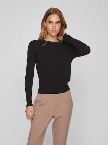 Vila Female Strickoberteil Langärmeliger - Tanktops & Träger-Tops für Damen, weicher und dehnbarer Strickpullover aus 51% LENZING ECOVERO Viskose, ideal für lässige Looks.