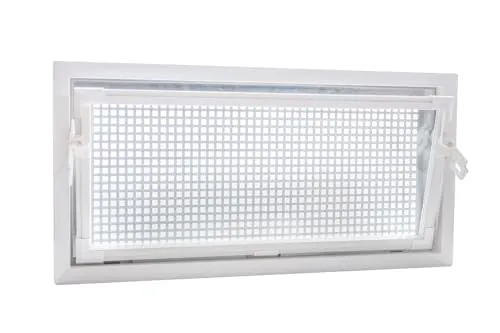 ACO 100x50cm Nebenraumfenster Isofenster + Schutzgitter Kippfenster Fenster weiß