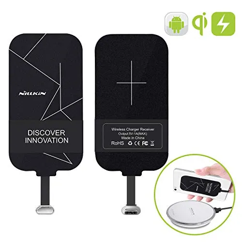 Nillkin Qi Empfänger USB C,Wireless Charger Receiver Induktions Ladegerät Empfänger Type-C Schnellladung Kompatibel mit Samsung Galaxy A73/A53/A52/Xiaomi13T pro/13T/xiaomi 14T pro