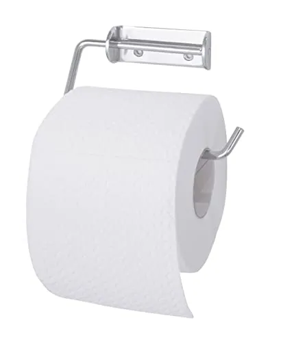WENKO Toilettenpapierrollenhalter Simple - Rollenhalter, Stahl, 14 x 9.5 x 2 cm, Chrom