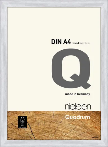 Nielsen Holz-Wechselrahmen Quadrum 21x29,7 cm schneeweiß - Moderner Bilderrahmen aus Holz in schneeweiß, ideal für Ihre Lieblingsbilder und perfekt für jeden Raum.