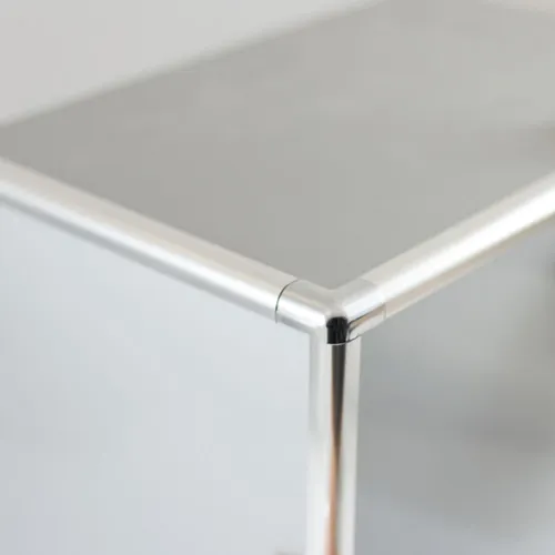 Breuer Ecke 3-fach Stoss Sondermaß, alu chromeffekt