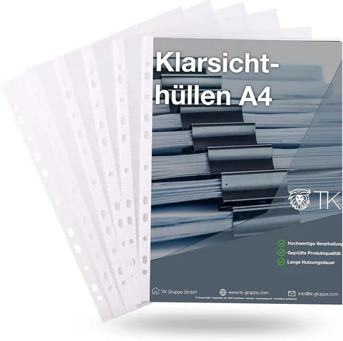 officegurus® Prospekthülle 100x DIN A4 Klarsichthüllen von officegurus®