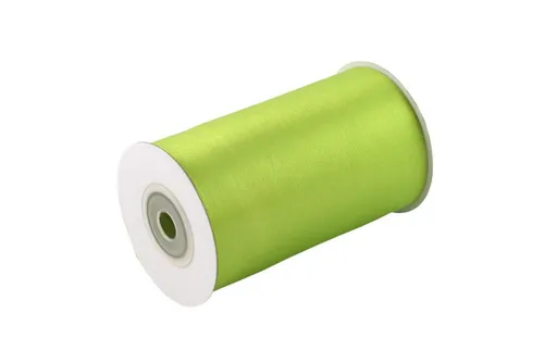 Creativery Satinband, Satinband 100mm x 10m Rolle Hellgrün / Maigrün