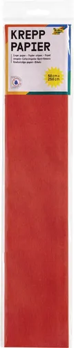 folia Krepppapier-Lagen (B)500 mm x (L)2,5 m feuerrot 10 Lagen