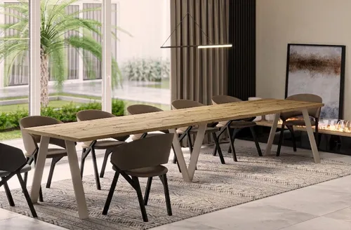 Endo-Möbel Esstisch Lungo XXL ausziehbar 130-405 cm