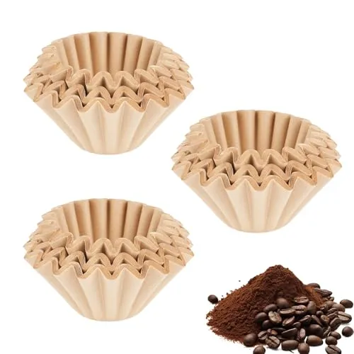 STK Korbfilter Kaffeefilter Papier, Korbfiltertüten, 45/155 mm Kaffefilter Kaffee Filter Kaffeefilterpapier, Coffee Filter Paper für Büro Zuhause Café Kaffeemaschine Kaffeepapierfilter 150