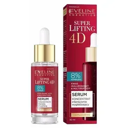 Eveline Cosmetics SUPER LIFTING 4D – feuchtigkeitsspendendes, regenerierendes Serum