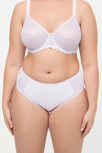 Ulla Popken Miederhose Bodyforming-Miederhose Jacquard-Spitze Midiform