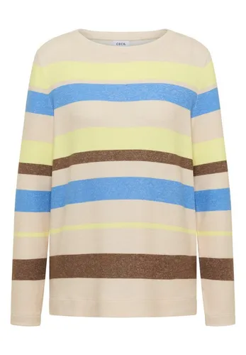 CECIL T-Shirt Cosy Multistripe Boatneck