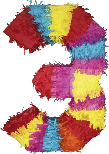 Party Factory Pinata Pinata Zahl 0-9 Geburtstagspinata zum selbst Befüllen, geräumig, stabil