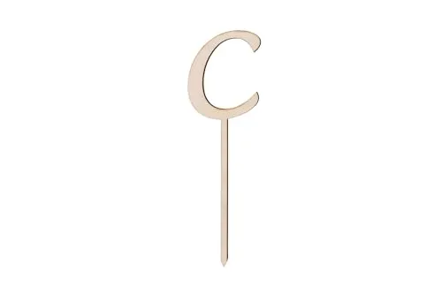 Produktbild Sallys Cake Topper Buchstaben nachhaltig aus echtem Holz, ökologisch abbaubar, zum Bemalen oder Einsprühen