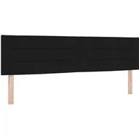 vidaXL Kopfteil Linien-Design Schwarz 180 cm - Kopfteil für ein stilvolles Schlafzimmer, höhenverstellbar und aus hochwertigem Stoff für optimalen Komfort und elegantes Design.