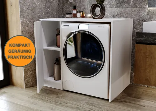 Raumhirsch Waschmaschinenschrank Weiß