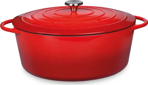 Küchenprofi Bratentopf 40cm Classic Red - Hochwertiger Bratentopf in klassischem Rot, ideal für saftige Braten und köstliche Eintöpfe, perfekt für jede Küche.