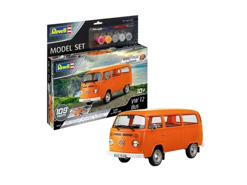 Revell BS-PKW-RENNWAGEN ETC. Model Set VW T2 Bus - Modellbausatz für den ikonischen VW T2 Bus, ideal für Modellbau-Enthusiasten und kreative Bastler. Perfekt für detailverliebte Sammler!