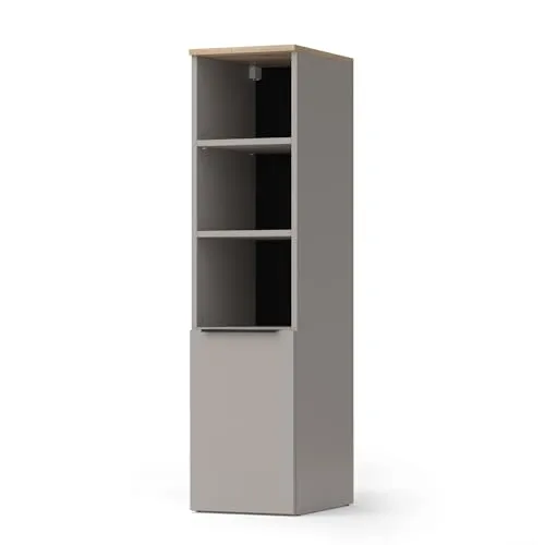 Vicco Aktenschrank Wido in Greige/Sonoma - Moderner Universalschrank für Ordnung und Stil, ideal für Zuhause oder Büro. Vielseitig einsetzbar, mit praktischen Ablagen für einfachen Zugriff auf Ihre Gegenstände.
