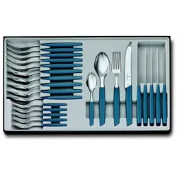 Victorinox Swiss Modern Besteck-Set 24 tlg Blau von Victorinox