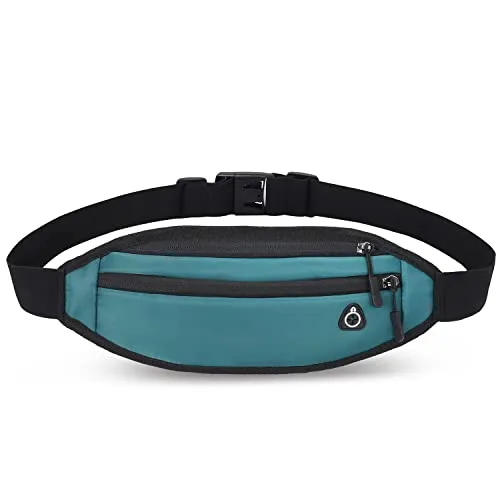 QKUDS Laufgürtel Handy bis 7 Zoll Hüfttasche für Damen Herren Kinder Mädchen Gürteltasche Bauchtasche wasserdichte für Sport Running Joggen Fitnesss Radfahren (Grün)
