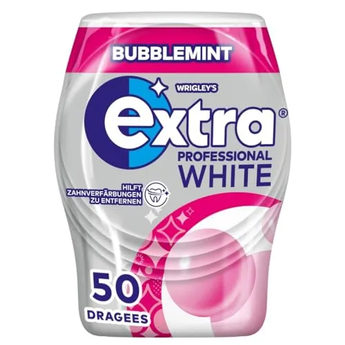 Extra Professional White Kaugummi, Bubblemint, 50 Dragees in pink von EXTRA
