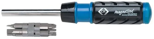 C.K Werkstatt Ratschen-Schraubendreher 1/4 (6.3 mm) 85 mm - Praktischer Ratschen-Schraubendreher für effizientes Arbeiten, ideal für Werkstätten und Heimwerker. Robuste Bauweise und vielseitig einsetzbar.