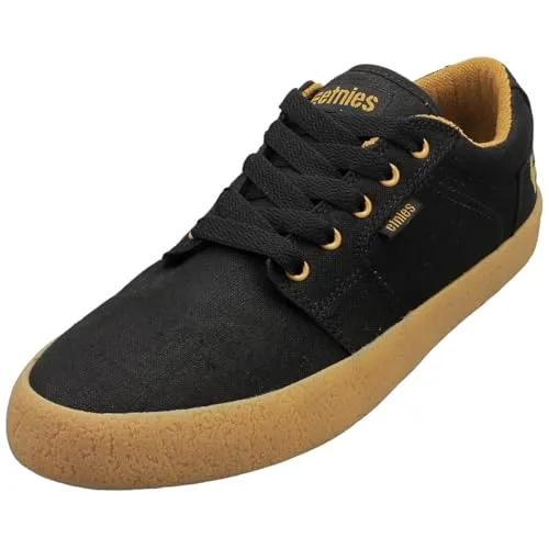Etnies Herren Barge LS Skate Shoe, Black RAW, 46 EU - Herren-Sneaker mit STI Comfort Level 1 Einlegesohle für optimalen Tragekomfort und einem schlanken, vulkanisierten Design für Skate-Enthusiasten.