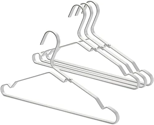 Brabantia Aluminium Clothes Hanger, Set of 4, Silver in silber von Brabantia