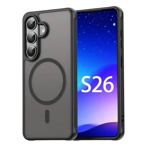 betterfon | Handyhülle für Samsung Galaxy S26 Schutzhülle | Magnetisch Matt Case für Magnet-Zubehör | Schwarz
