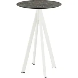 Essentials Infinity Stehtisch Weiß + Galaxy Marble HPL Ø70 cm