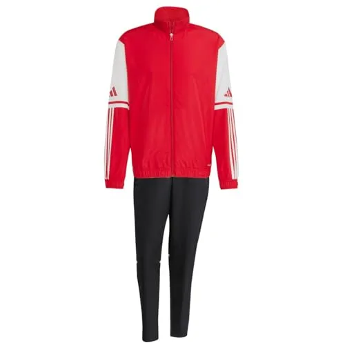 adidas Herren Präsentationsanzug Squadra 25 JD2969+JD9273 XXL - Stylischer Präsentationsanzug für Herren, bestehend aus Jacke und Hose. Mit feuchtigkeitsabsorbierender AEROREADY-Technologie für optimalen Tragekomfort. Praktische Reißverschlusstaschen und elastischer Bund mit Kordelzug bieten Funktionalität.