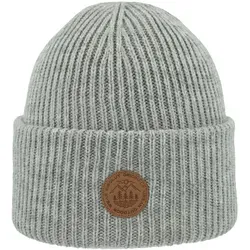 Eisglut Unisex Unityo Strickmütze, Silber Mel, One Size - Stylische Strickmütze von Eisglut, ideal für kalte Tage. Mit breitem Umschlag für optimale Passform und einem runden Kunstlederlabel. Perfekt für Damen und Herren!